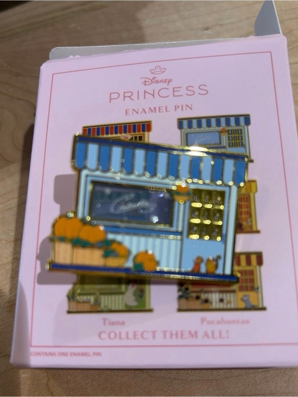 Disney Princess Cinderella Market Stall Enamel Pin in Blue and Orange